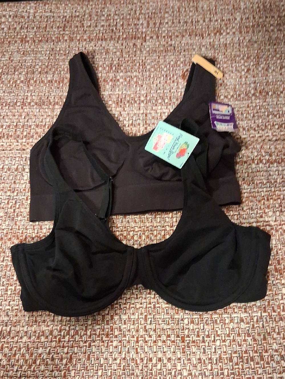 Two Size Medium Black Bras New With Tags